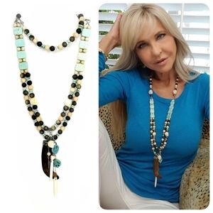 Bohemian Sterling Silver Turquoise Necklace